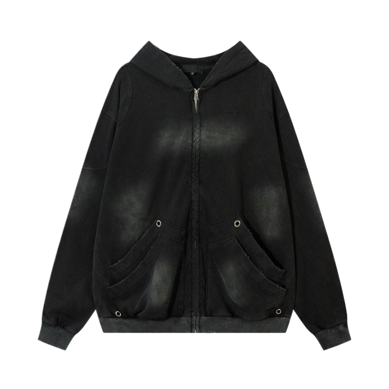 Thick Washed Zipper Hoodie WN13155