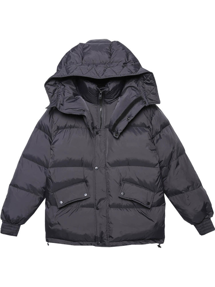 Cyberpunk Hooded Puffer Jacket WN22437