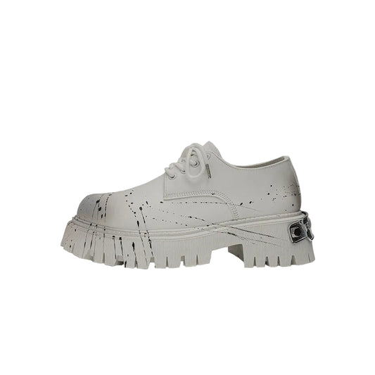 Paint Splatter Platform Lace-Up Shoes WN23348