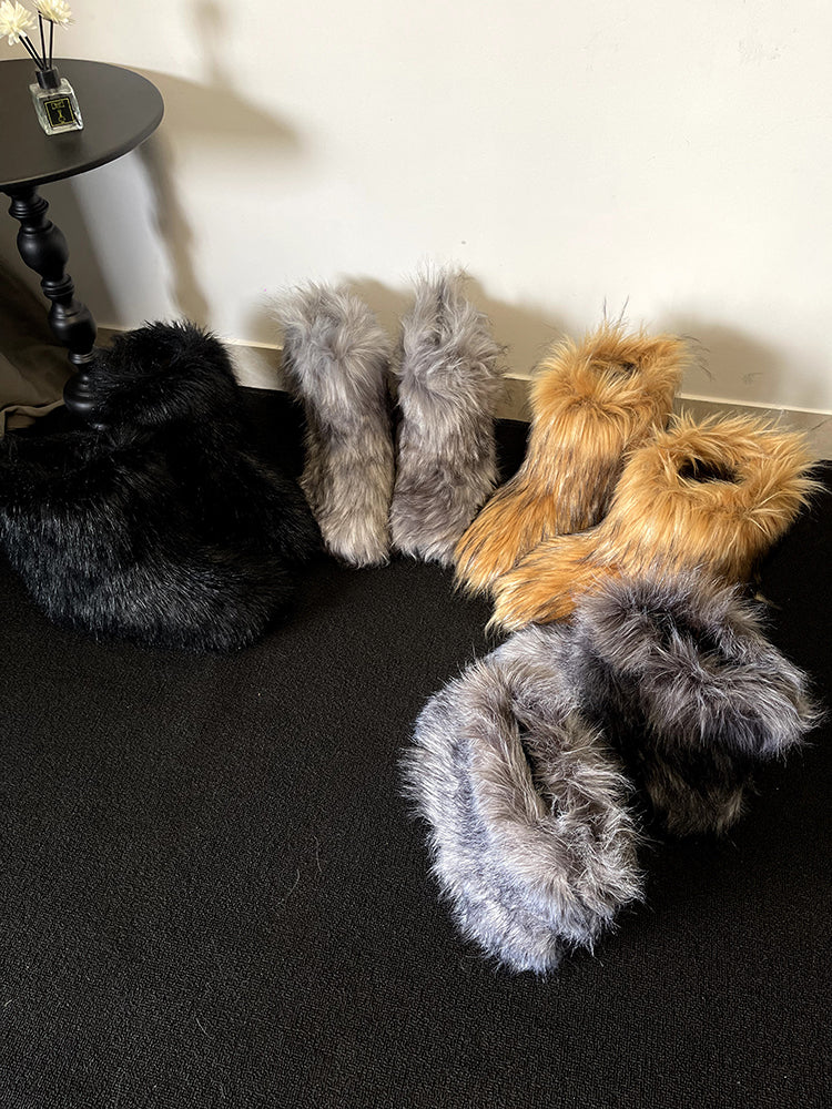 Furry Fleece Boots WN21149-K