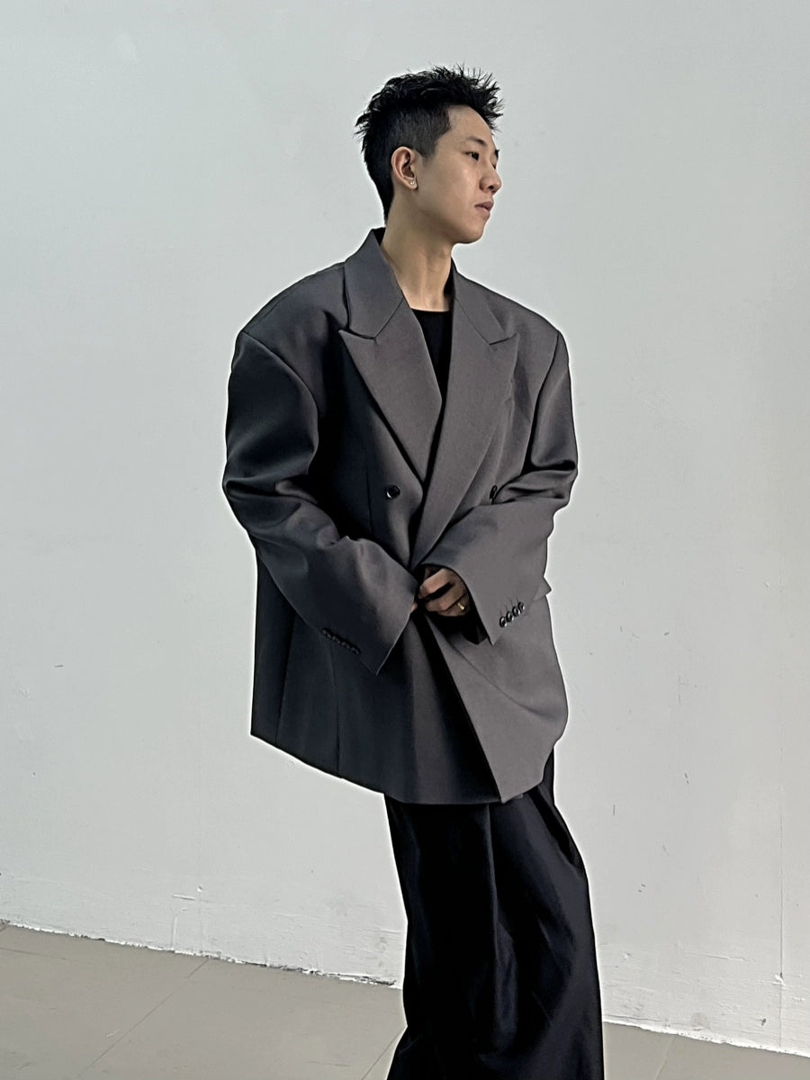 Oversize Double-Breasted Tailored Jacket WN11672