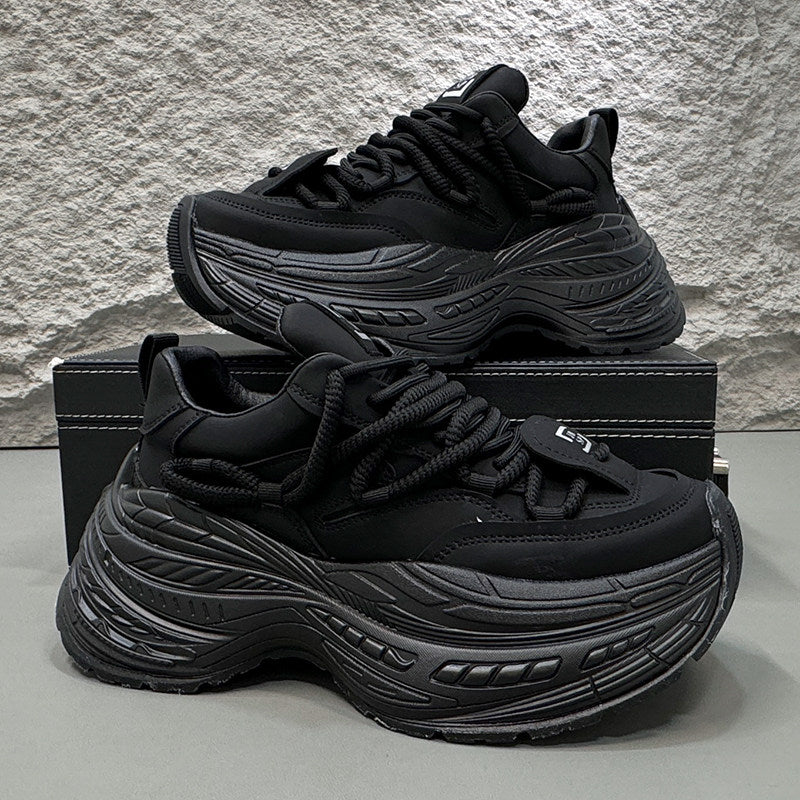 Rope Lace Panel Chunky Sole Sneakers WN24641
