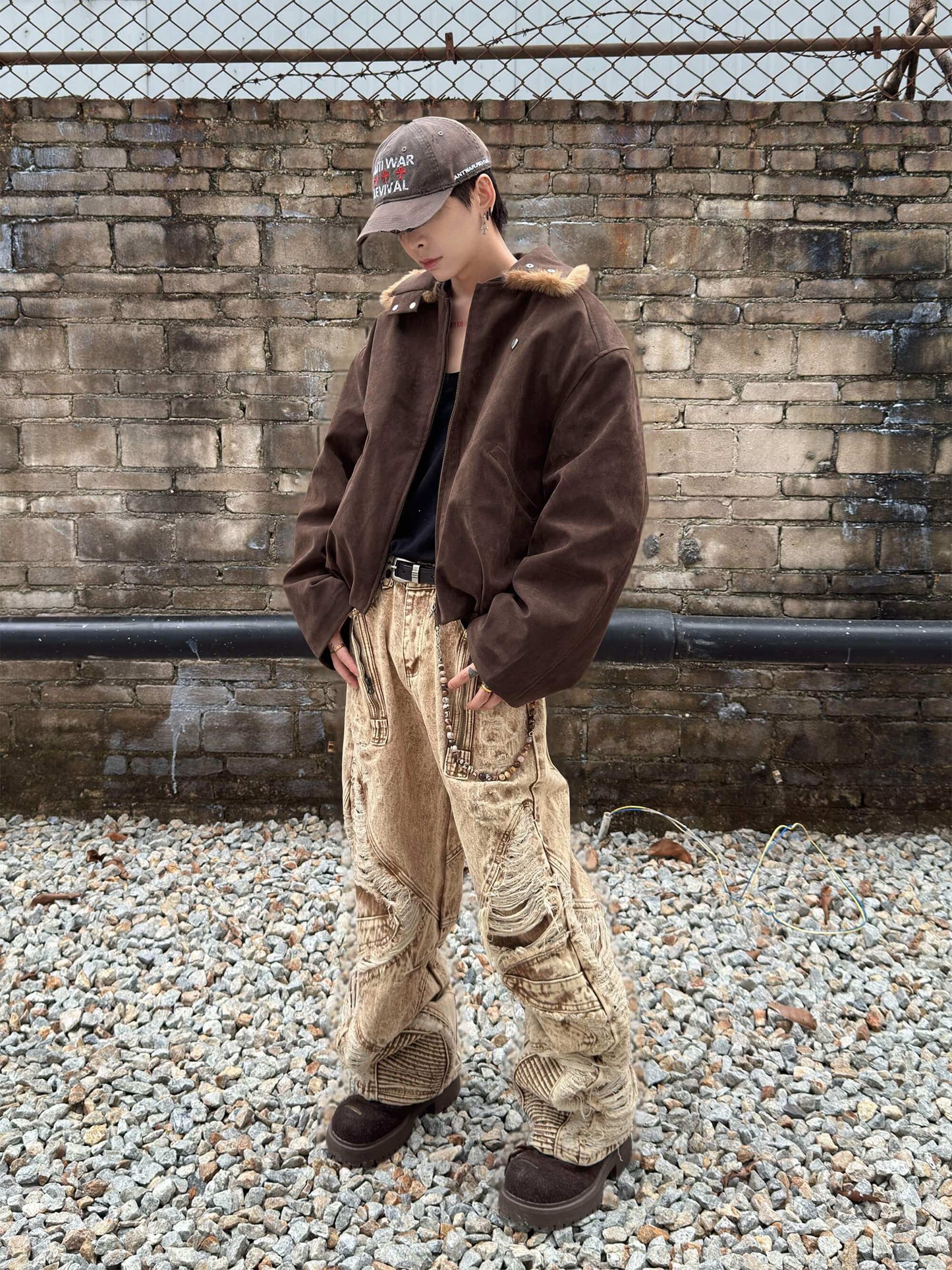 Metal Label Oversize Padded Jacket WN22996