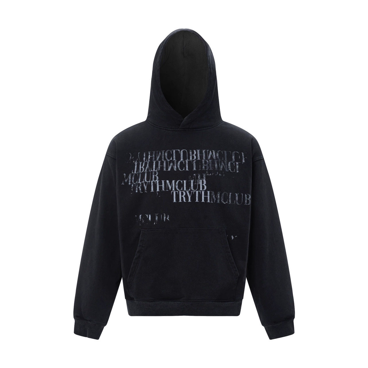 Washed Letter Print Pullover Hoodie WN13159