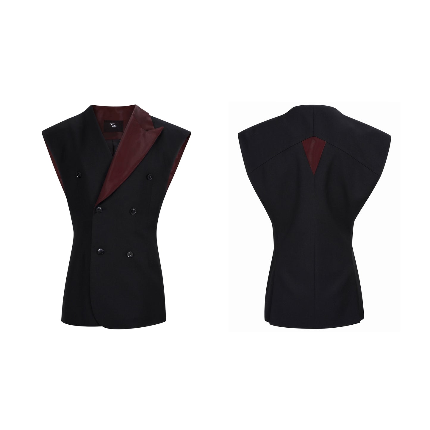 Double-Breasted Sleeveless Tailored Jacket WN20928