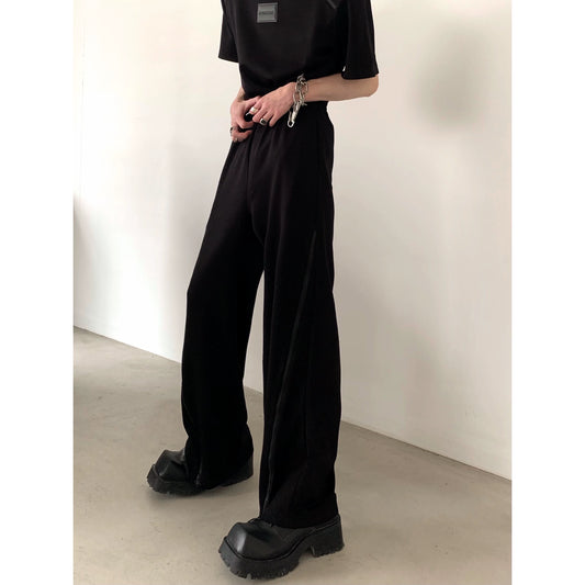 Shoulder Pad Sporty Short Sleeve T-Shirt & Wide-leg Pants Setup WN5971