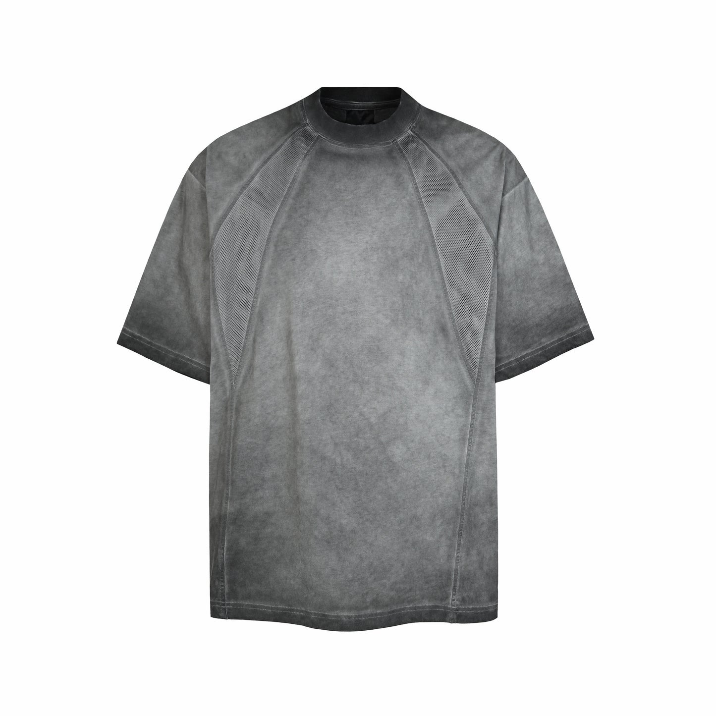 Washed Patchwork Oversize Short Sleeve T-Shirt WN24406