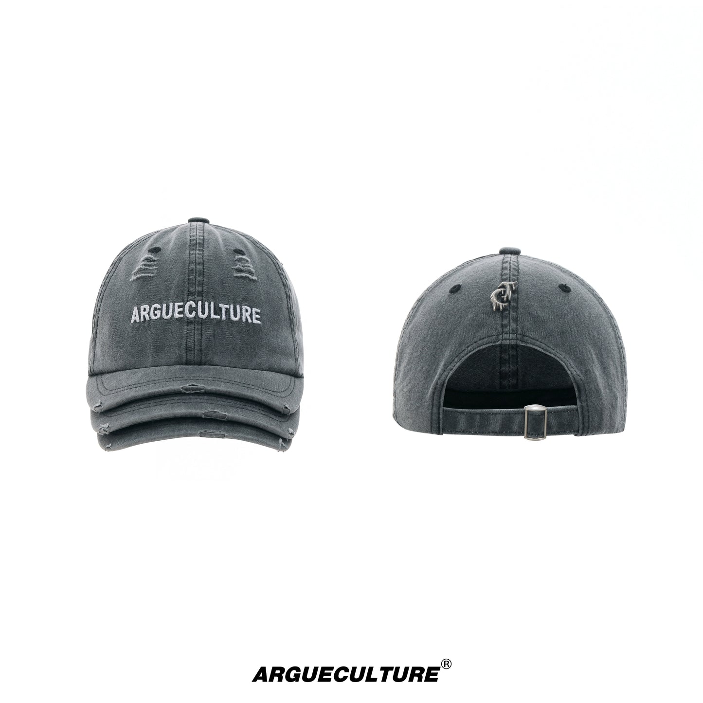 Washed Layer Brim Damage Fringe Cap WN18325