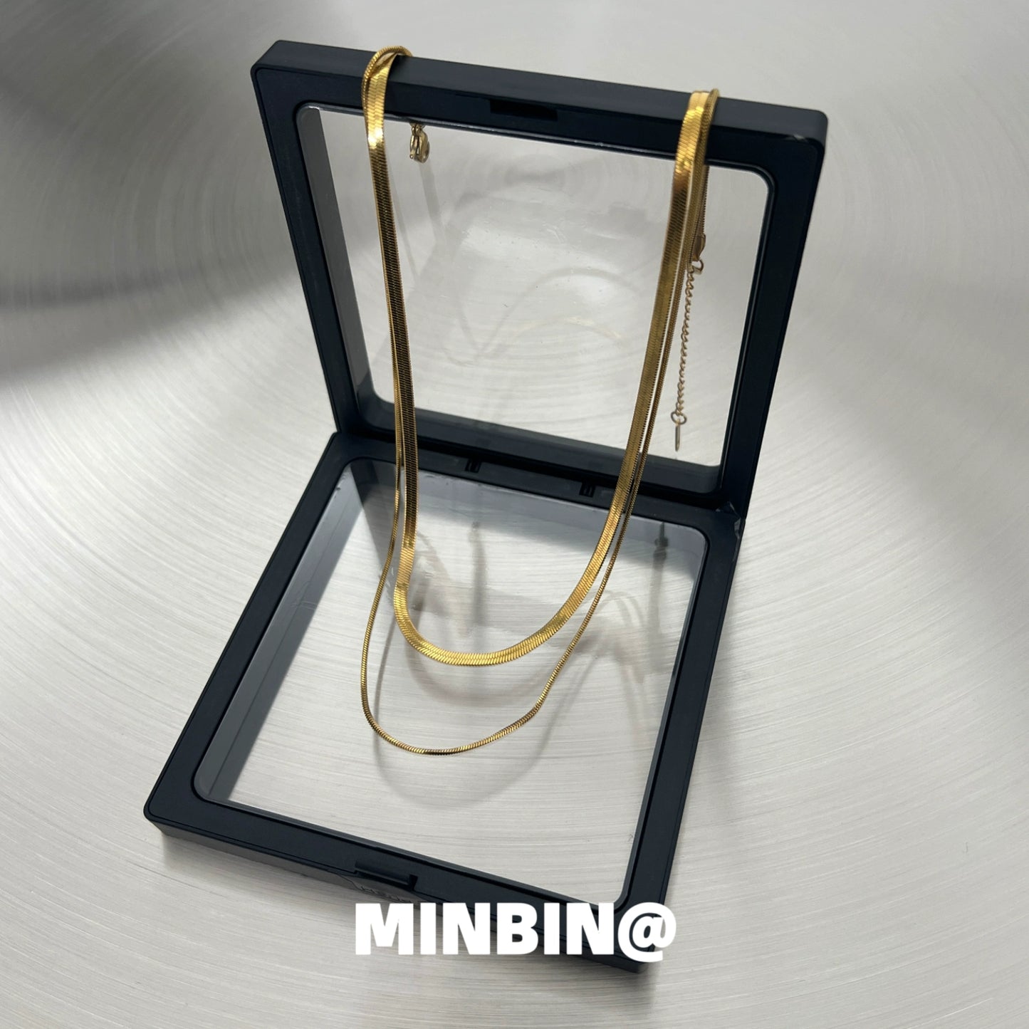 Double Layer Snake Bone Titanium Steel Necklace WN19234