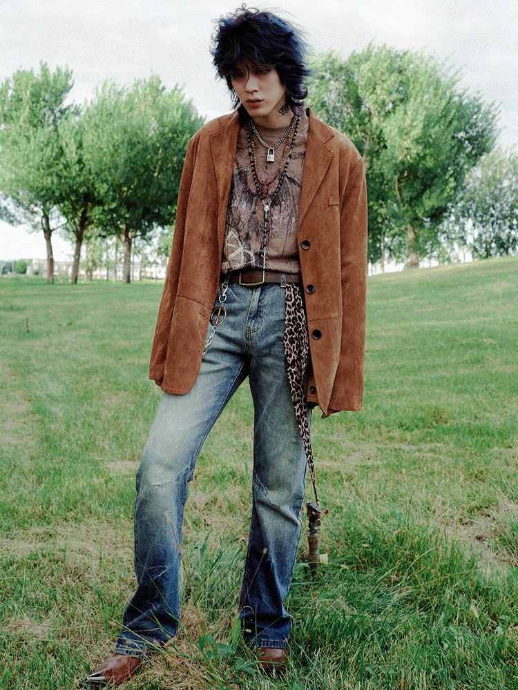 Fake Suede Oversize Tailored Jacket WN16050