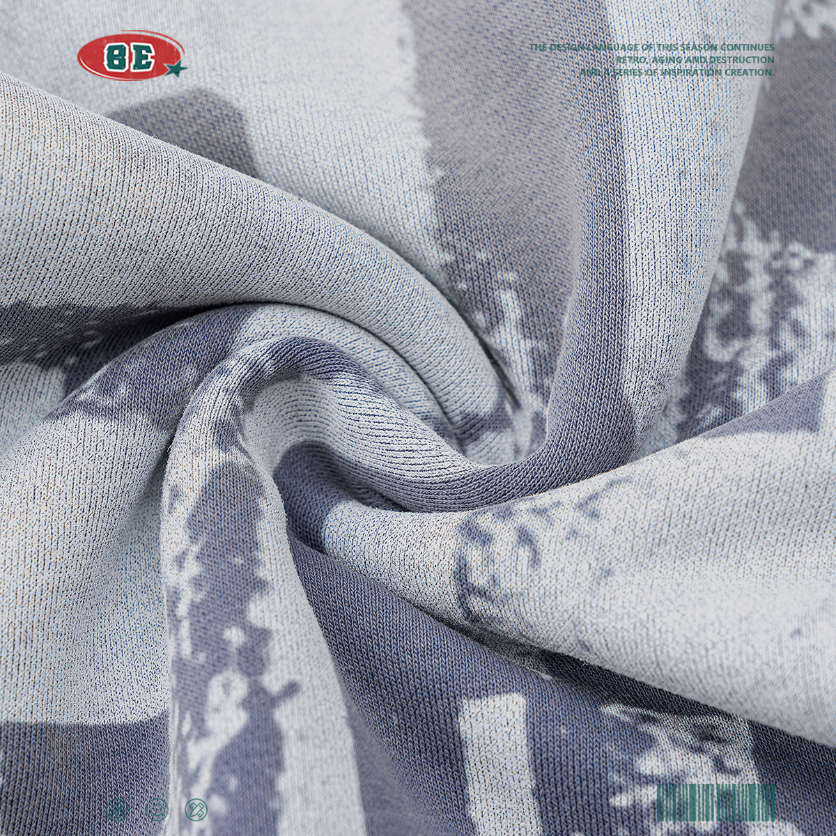 Water Washed Graffiti Print Hoodie WN7868