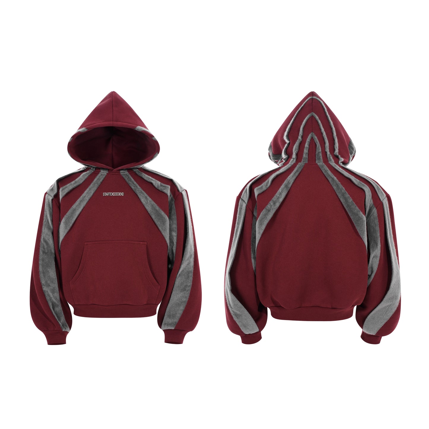 Two Mix Color Design Fleece Hoodie WN22650