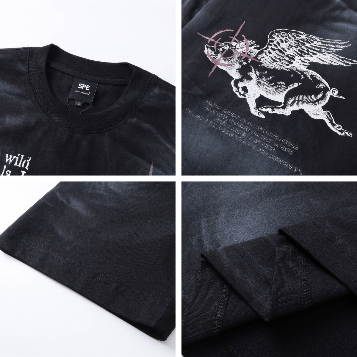 Letter Print Design Oversize Short Sleeve T-Shirt WN15072