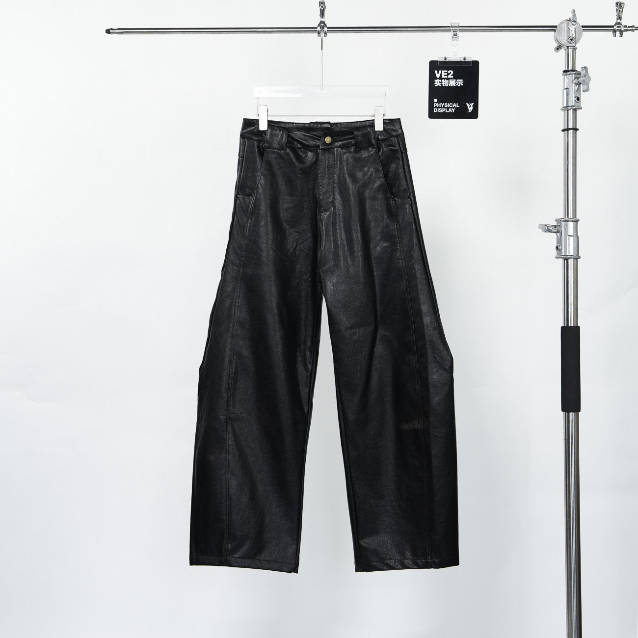 PU Leather Wide Leg Pants WN24298