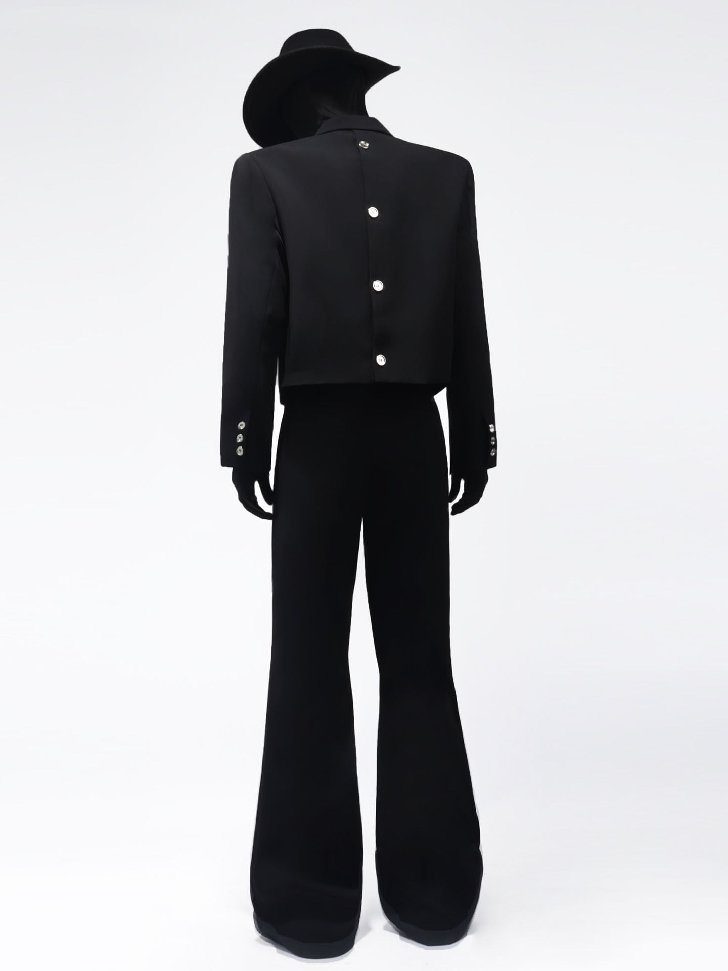Double-Breasted Tailored Jacket & Flare Trousers Setup WN23735