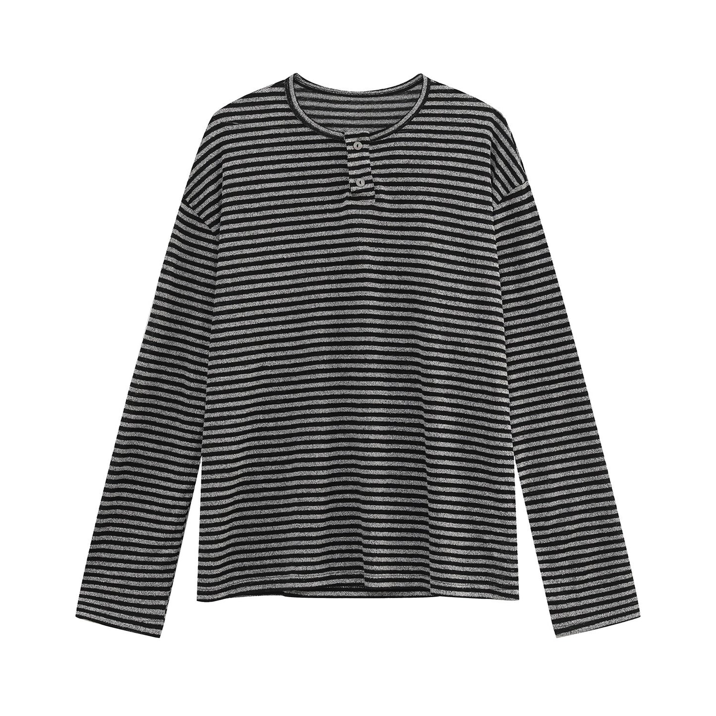Border Button Long Sleeve T-Shirt WN24936