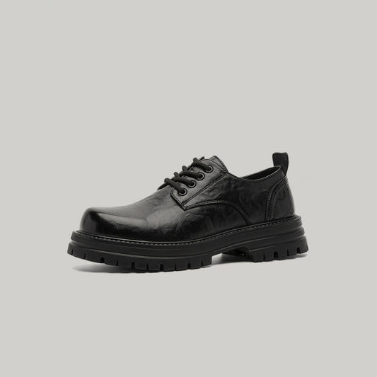 Glossy Chunky Sole Lace-Up Shoes WN23433