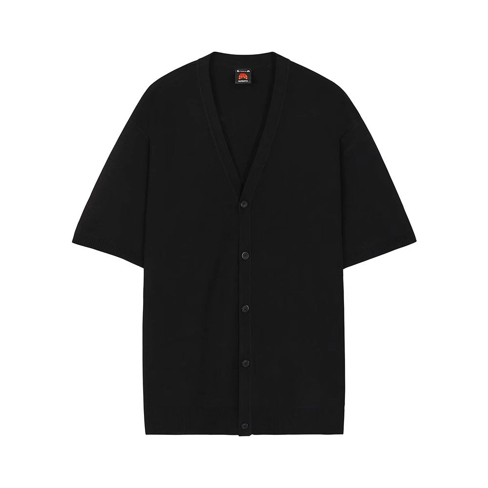 Thin Short Sleeve V-neck Knit Cardigan WN6751