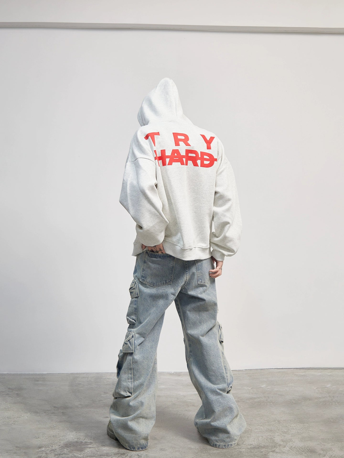 Letter Print Oversize Hoodie WN21182