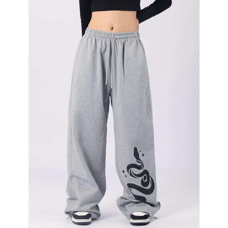 Art Print Wide Leg Sweatpants WN17172