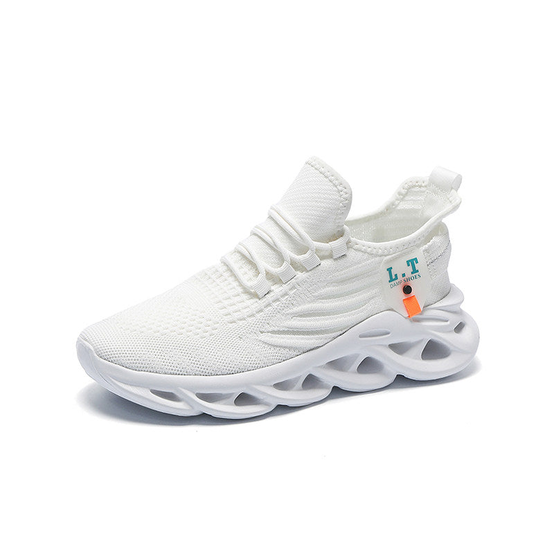 Knit Panel Hollow Sole Slip-On Sneakers WN23437