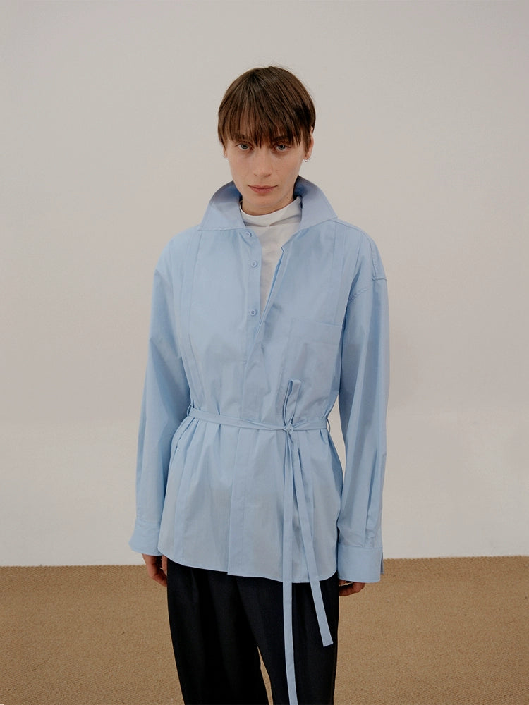 Belted Long Sleeve Shirt WN21532