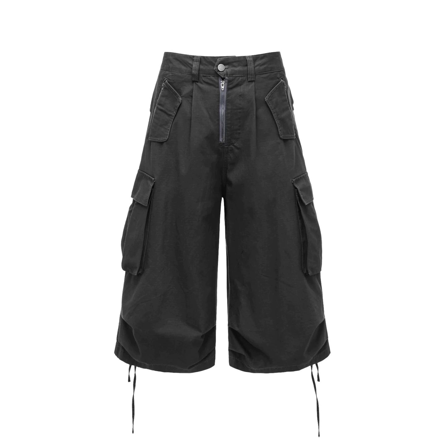Multi-Pocket Drawstring Wide Leg Cargo Pants WN19900