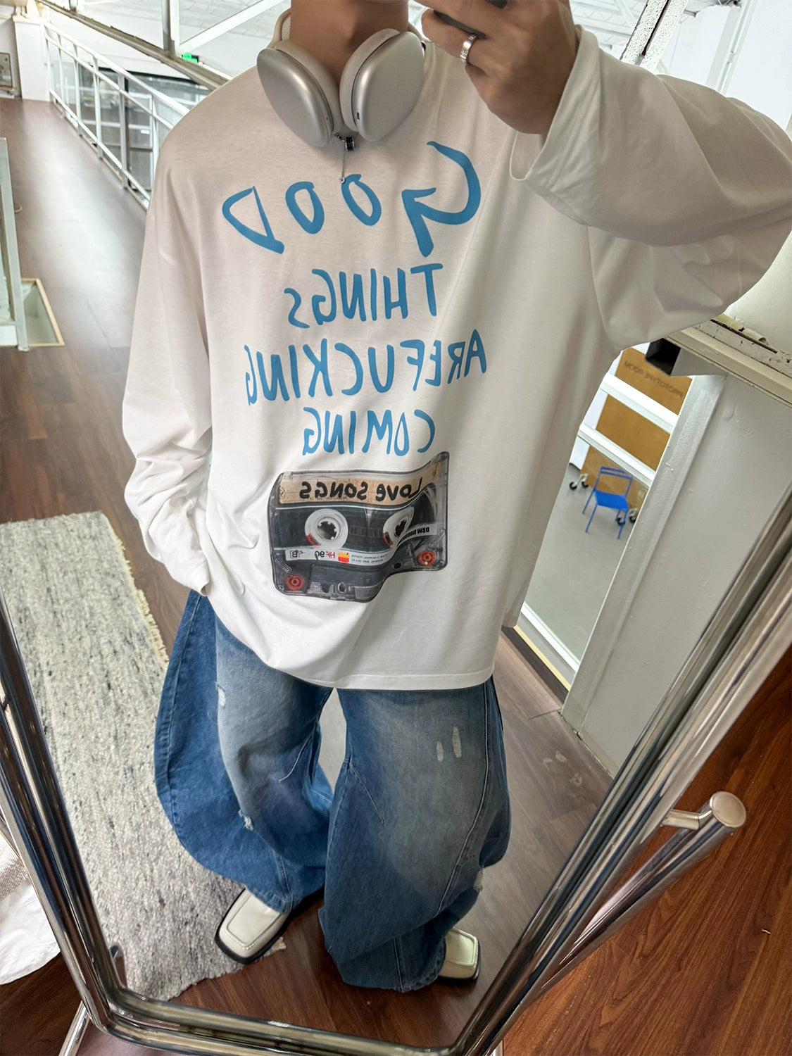 Graphic Print Breathable Long Sleeve T-Shirt WN20862