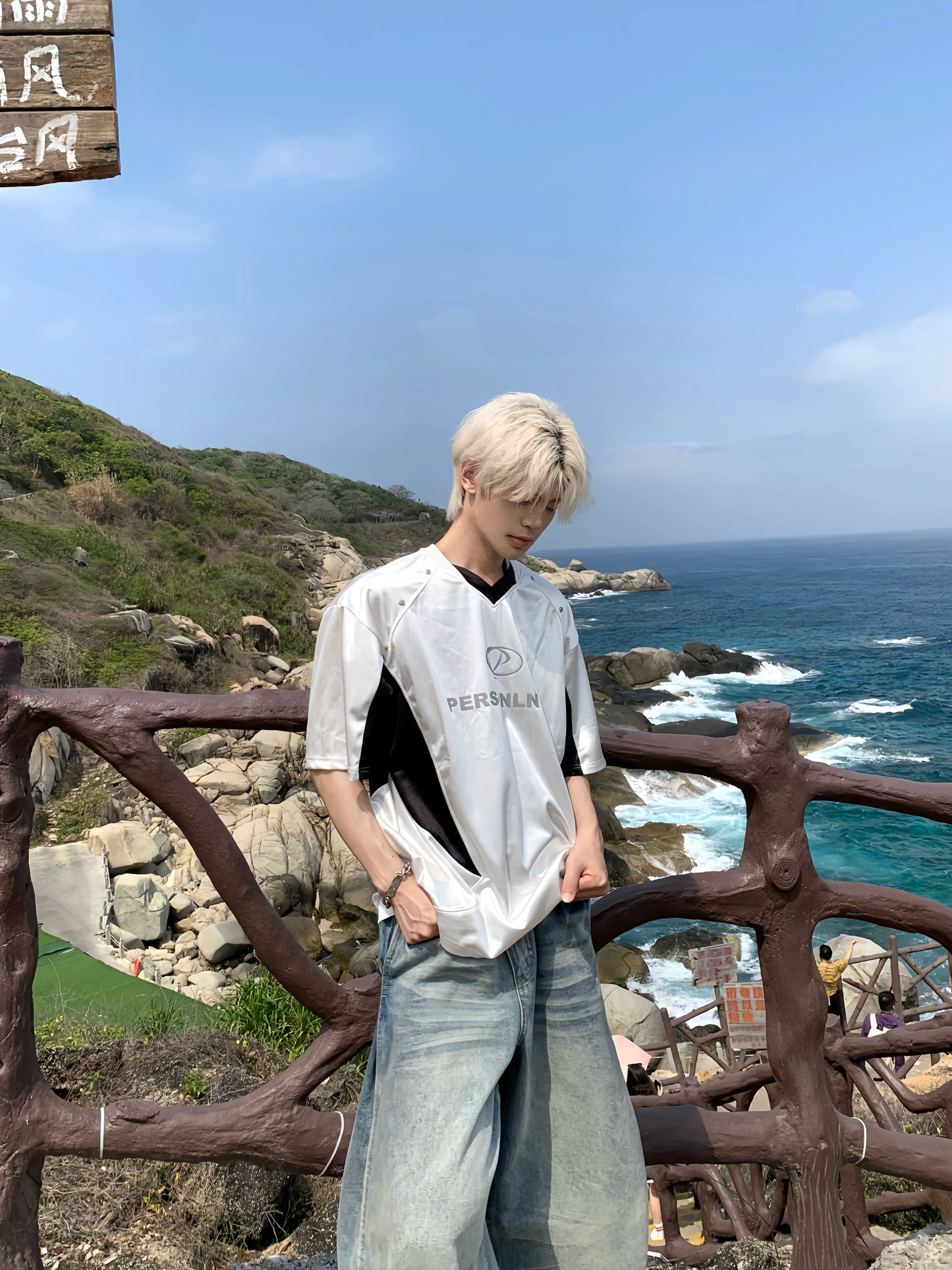 Shiny Satin Mesh Breathable Short Sleeve T-Shirt WN19782