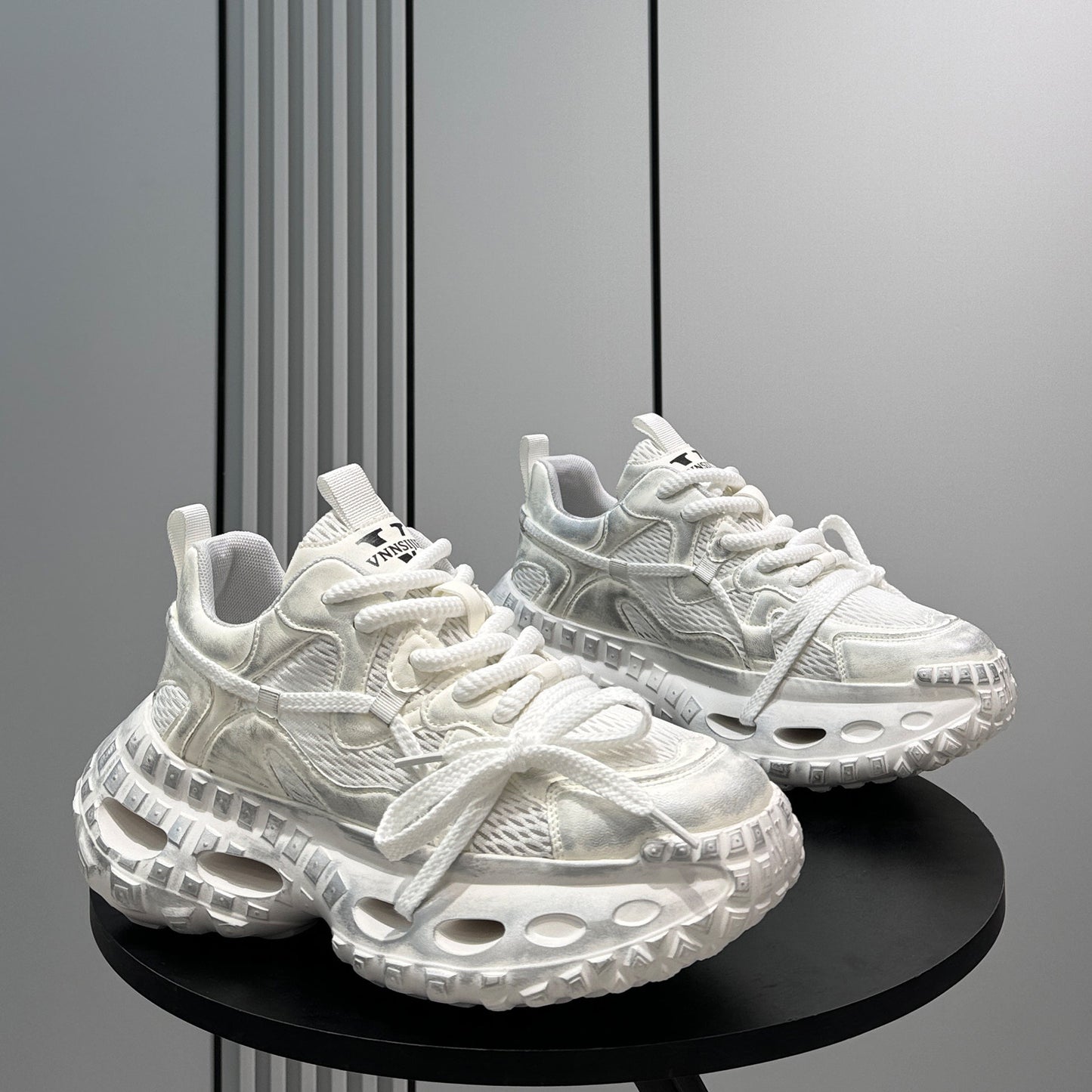 Mesh Rope Platform Height-Increasing Dad Sneakers WN24763