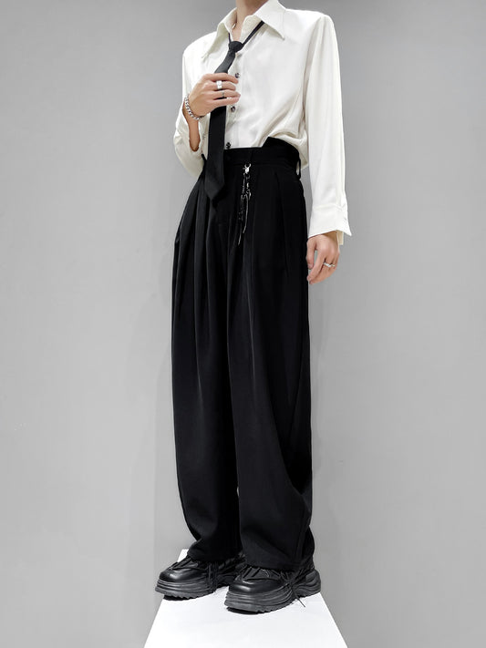 Curved Cut Wide Leg Trousers WN23953