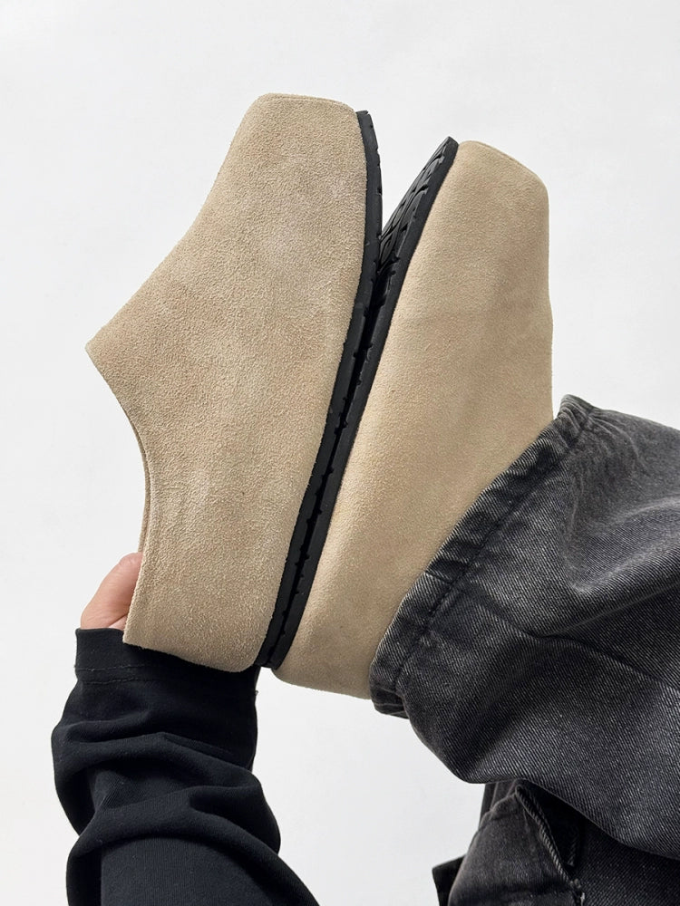Large Toe Design Slip-On Suede Shoes WN19172