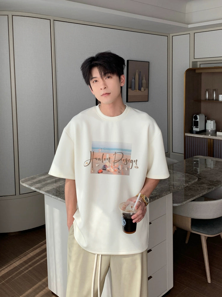 Print Oversize Short Sleeve T-Shirt WN20437