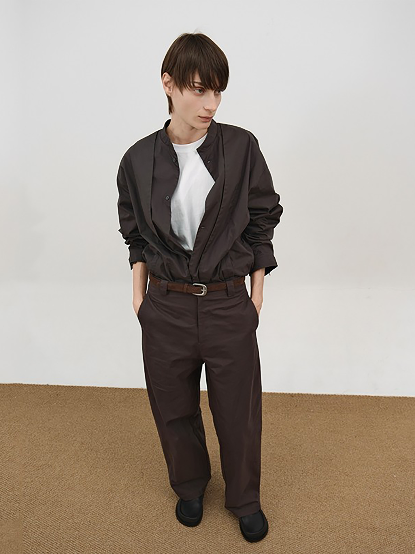 Washed Wide-Leg Straight Pants WN21605