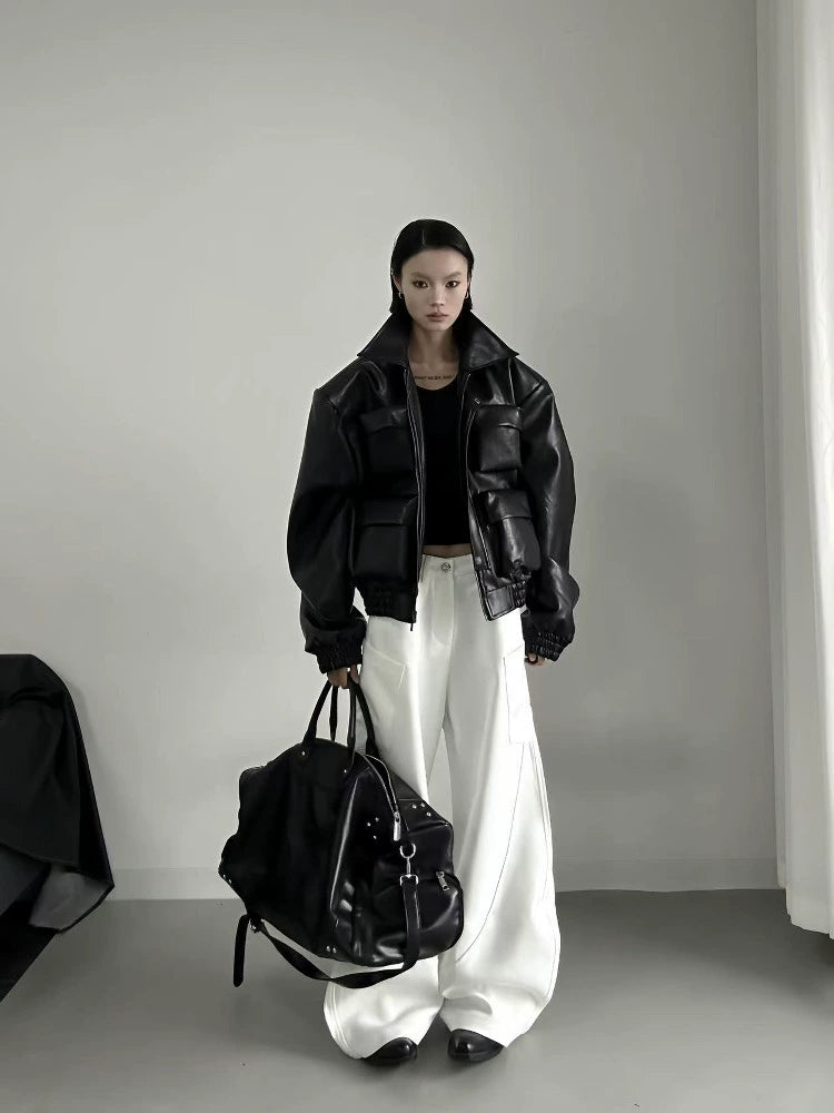 Patchwork Scimitar Wide Leg Trousers WN20063