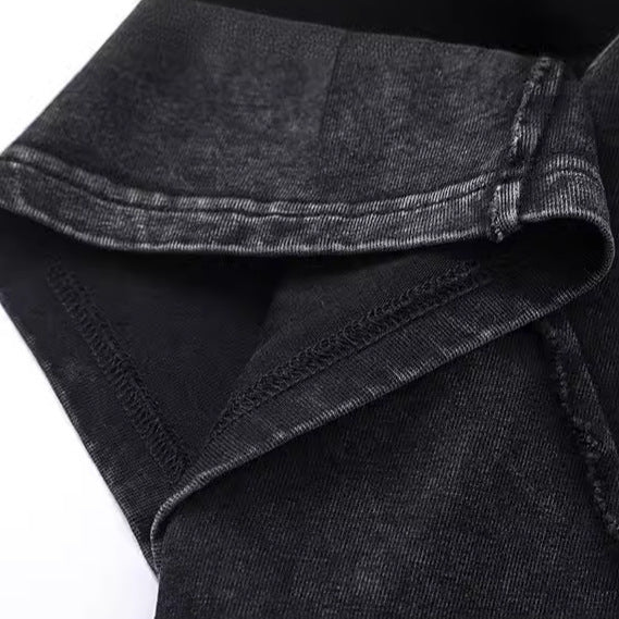 Heavyweight Washed Patchwork Short Sleeve T-Shirt WN16170