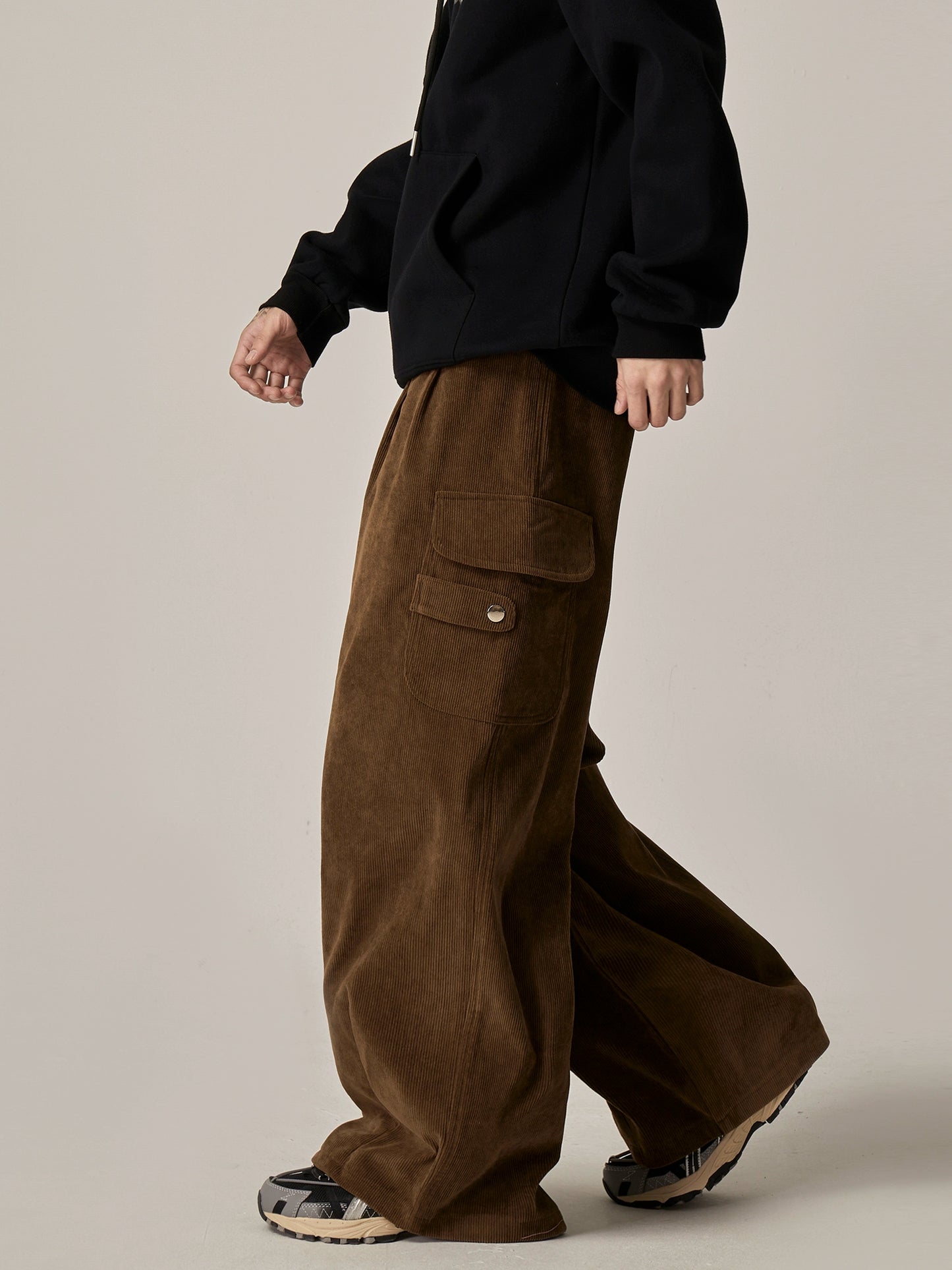 Wide-Leg Straight Corduroy Pants WN6204
