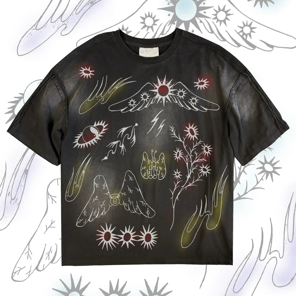 Illustration Print Short Sleeve T-Shirt WN16905