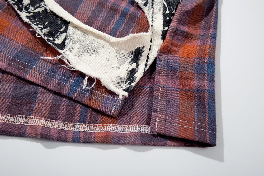 Plaid Graphic Number Polo Shirt WN28092