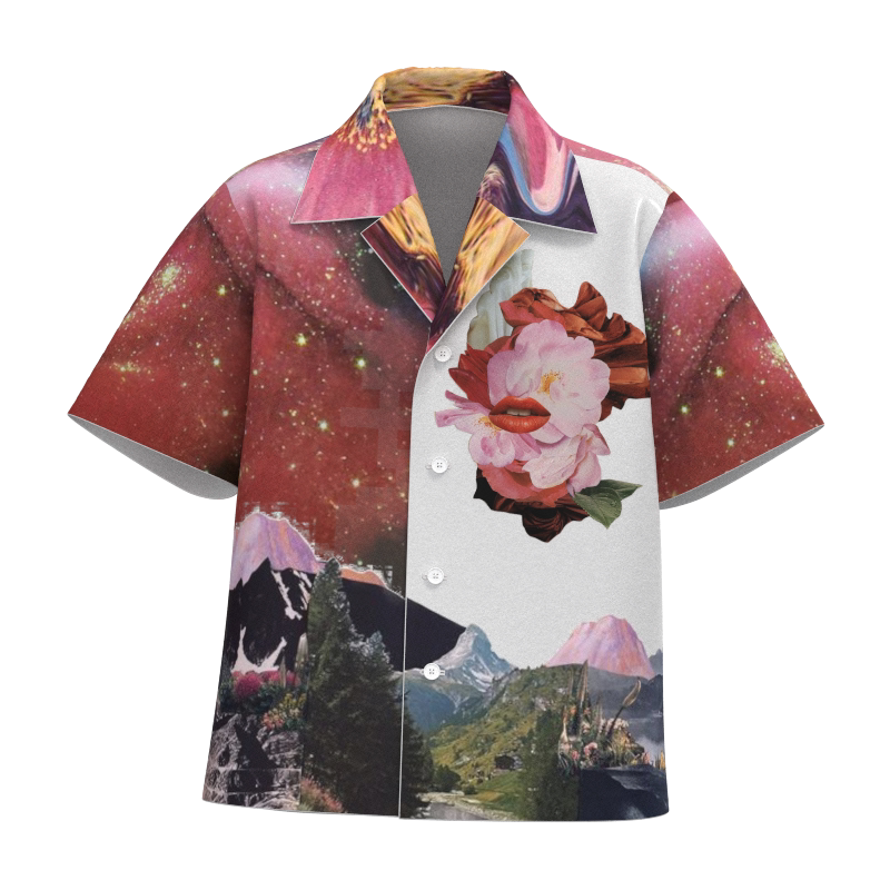 Graphic Print Lightweight Short Sleeve Shirt WN27163