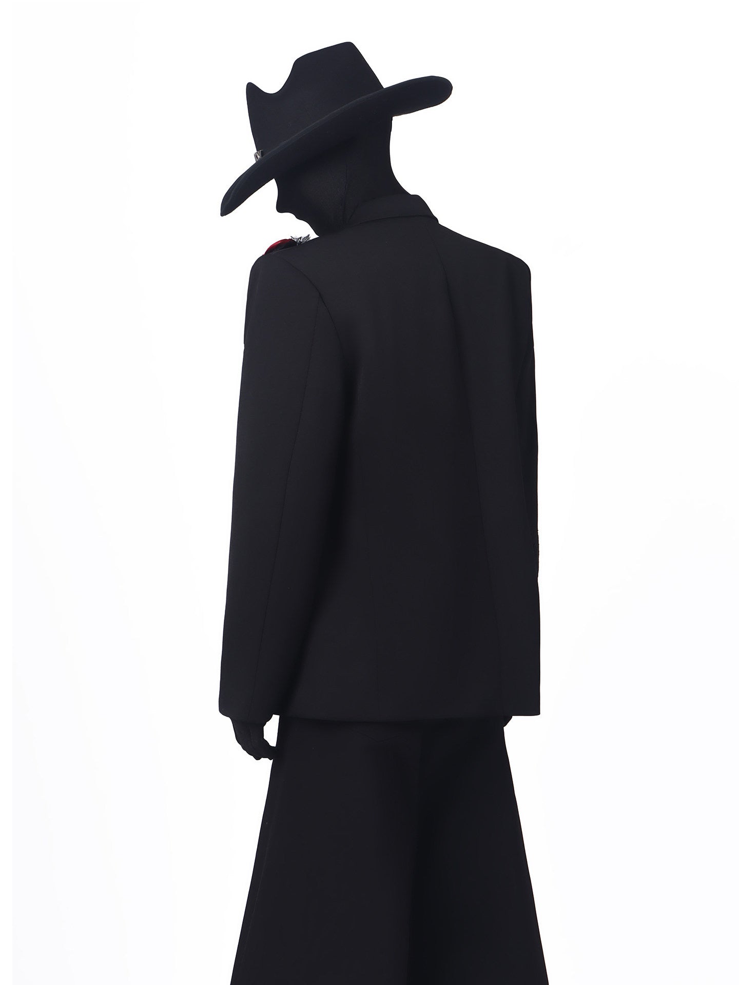 3D Flower Design Tailored Jacket & Wide-Leg Trousers Setup WN23753