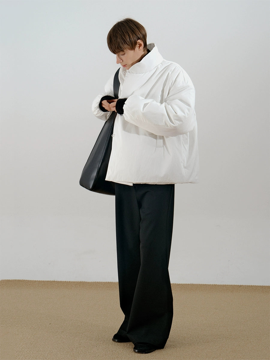 Button High-Neck Puffer Jacket WN21544