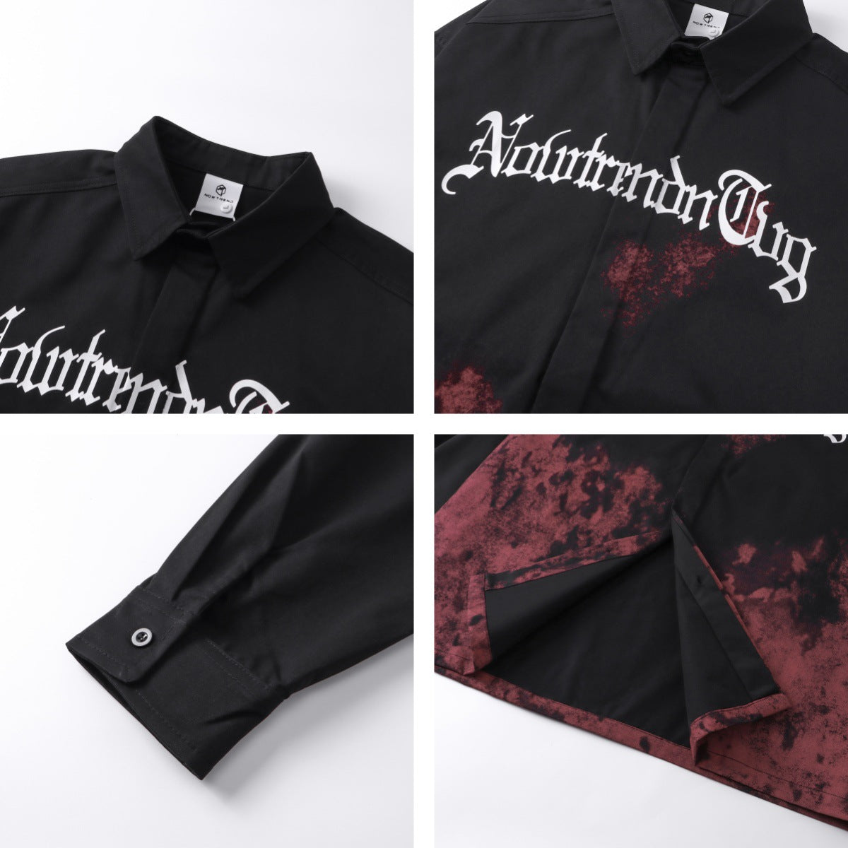 Letter Print Long Sleeve Shirt WN11475