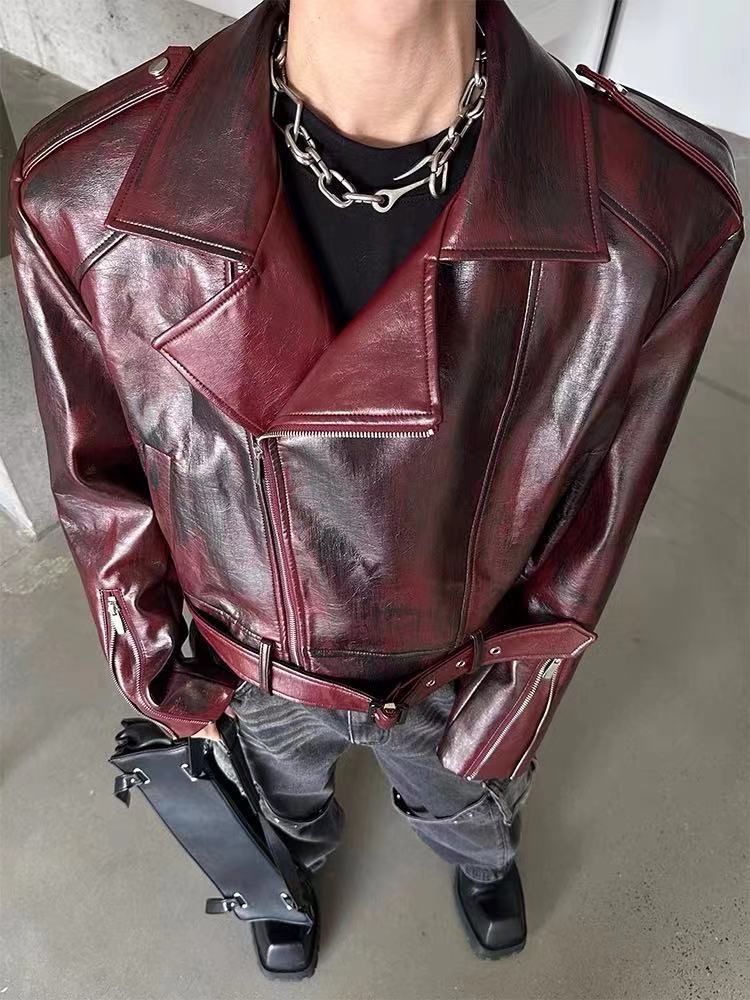 Heavyweight PU Leather Jacket WN27874