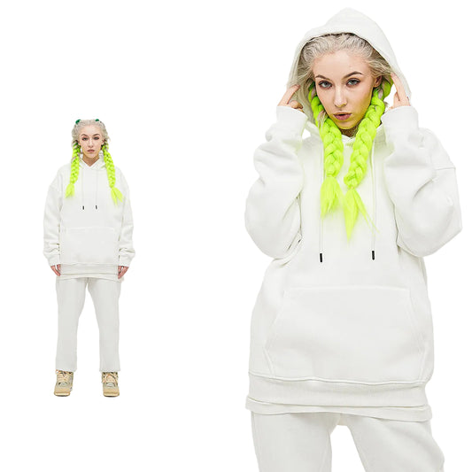 Fleece Lining Pullover Hoodie & Sweatpants Setup WN23117