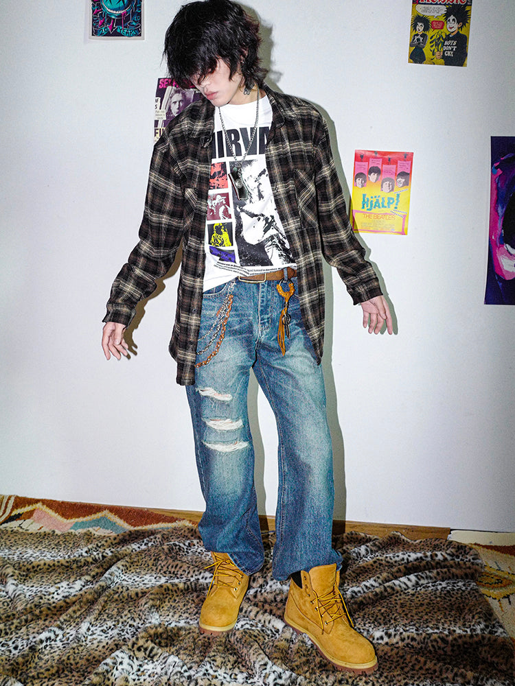 Plaid Pattern Long Sleeve Shirt WN16053