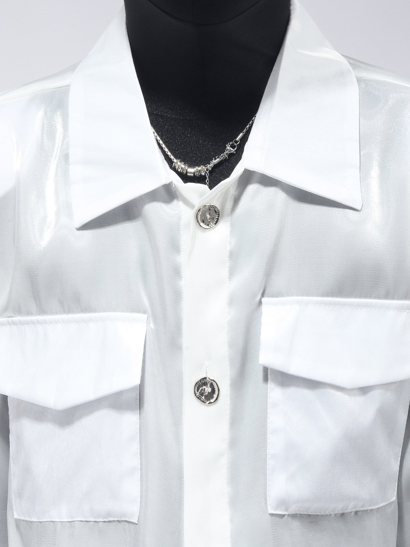 Rhinestone Butterfly PU Leather Shirt Jacket WN23680