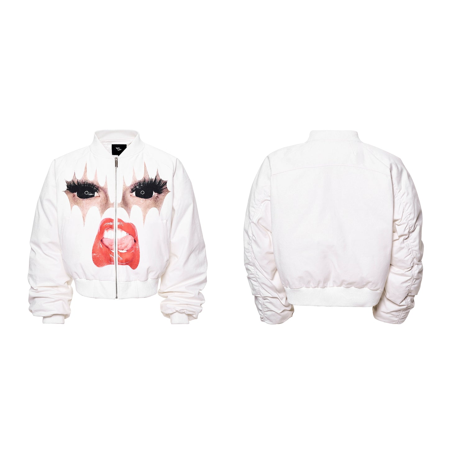 Lip Print Thick Puffer Jacket WN21844