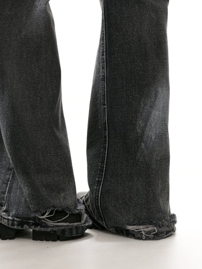 Micro Flare Straight Leg Denim Jeans WN5656