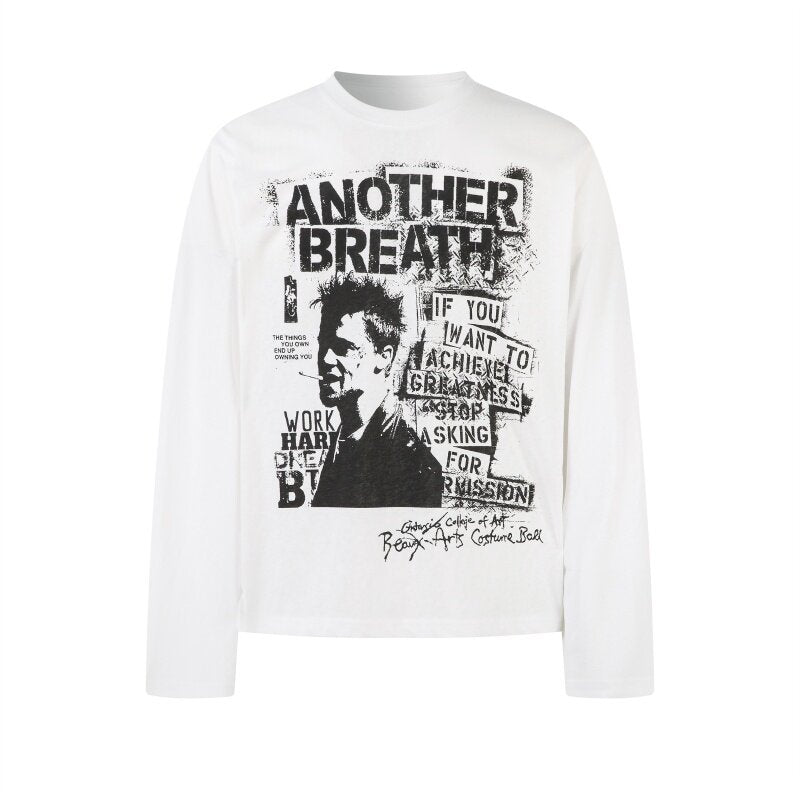 Rock Portrait Washed Long Sleeve T-Shirt WN24260